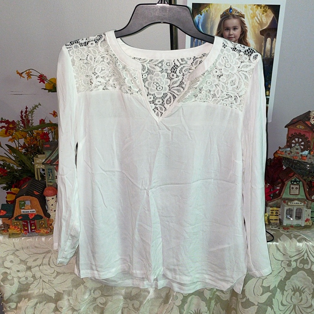 NWT Jaqueline de Yong white  boho top